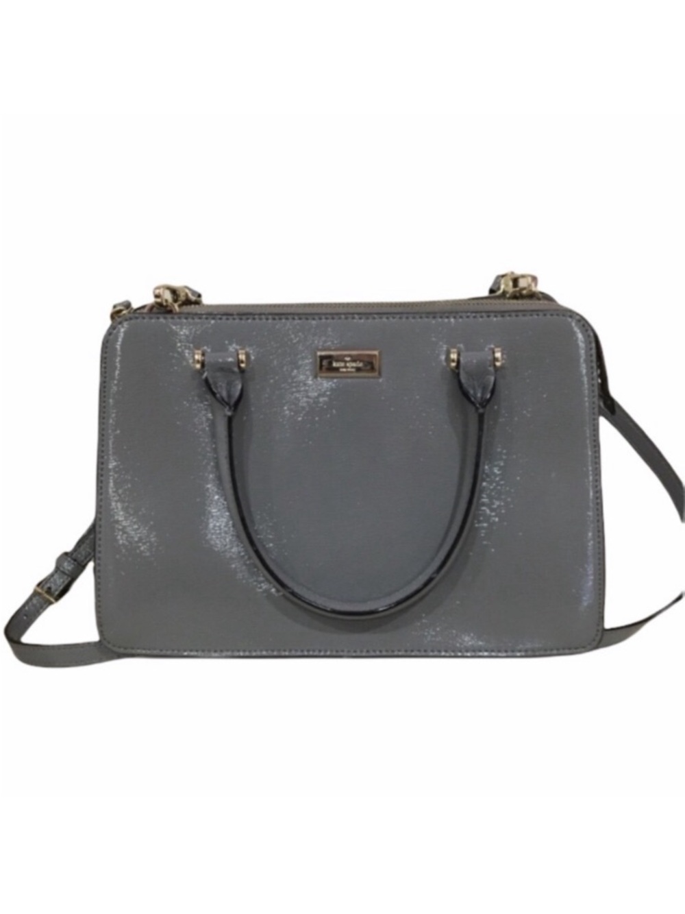 Kate Spade Grey Gray Classic Satchel Purse Bag